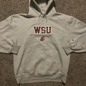 Vintage champion WSU hoodie washinton state university grey size M